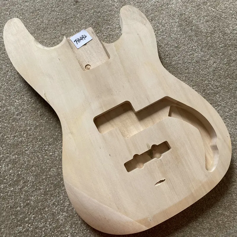 

FB492 Custom Order Unfinished Electric Bass Body in Solid Basswood No Paints for PJB Bass Replace and DIY Right Hand with Damage