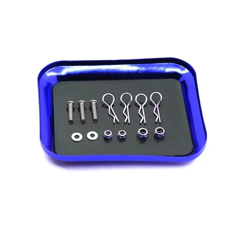 1PC Aluminium Alloy Magnetic Screw Tray Plate RC Repair Tool for Airplane Car Boat Crawler Axial SCX10 D90 D110 Model