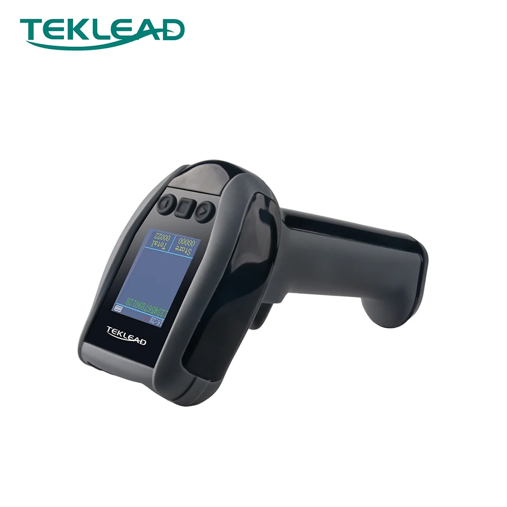 Supermarket and Retail shop use Handheld Convenient 1D 2D Wireless Barcode Scanner With Screen Display