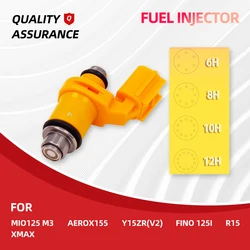 Boquilla del inyector de combustible del cuerpo del acelerador de la motocicleta para YAMAHA FINO125 GT125 AEROX155 MIO125 T150 SPARK115I 90-300CC(4/6/10/12 agujeros)