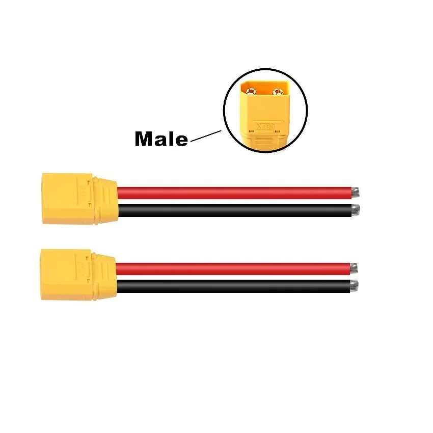 XT90 männlich weiblich Stecker XT90S Stecker Zöpfe mit 10 cm 100 mm 12 AWG Silikondraht RC Batteriekabel Draht für RC Lipo Batterie