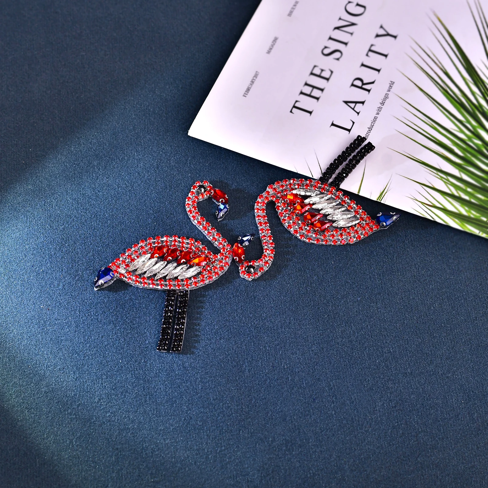 2PCS Swan Designs Rhinestone Patches,Beaded Jewelry DIY,Clothing, Shoes, Hats, Jeans and Handbags,Applique Accessories SP228