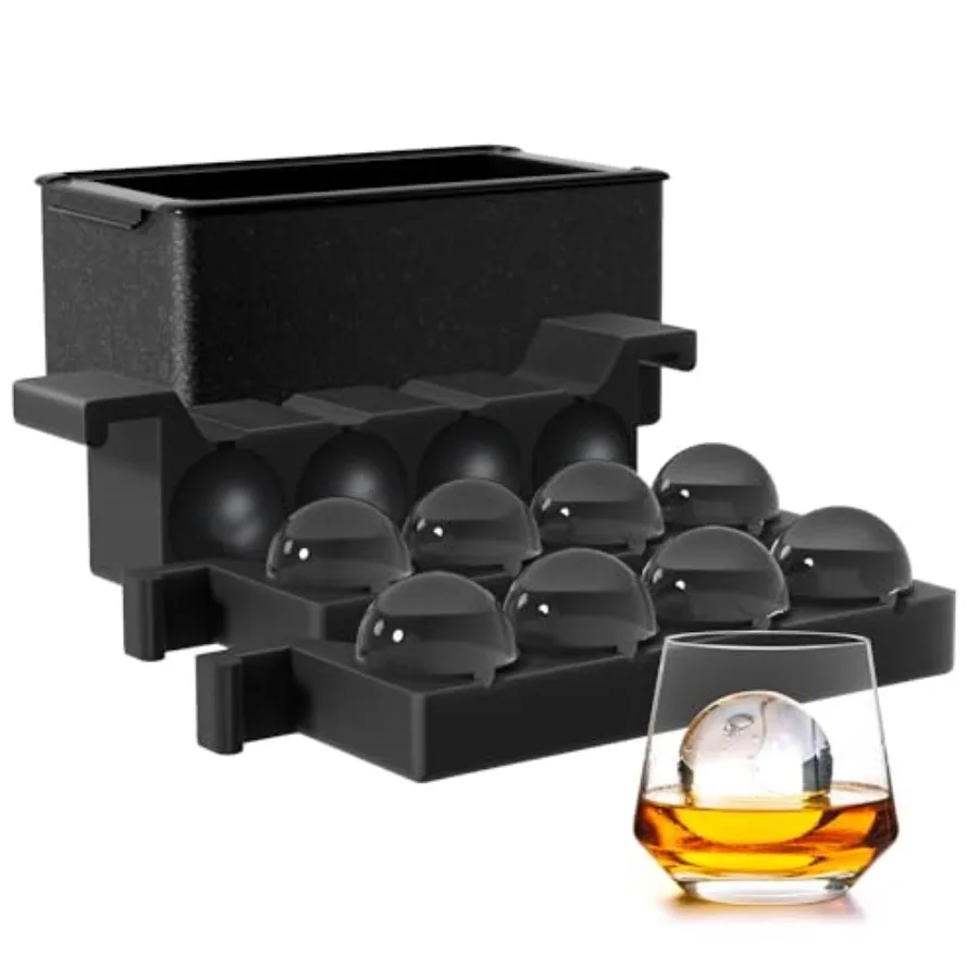 

Clear Ice Ball Maker for Whiskey: Circle Ice Cube Tray Make 2Inch Ice Sphere - Clear Ice Cube Maker for Old Fashioned Bourbon W