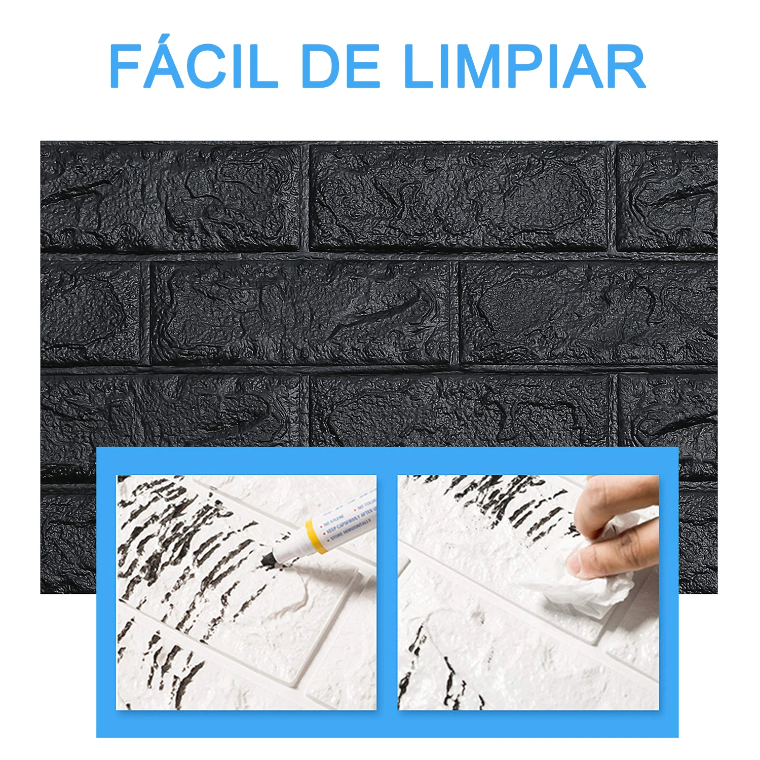 10PCS 3MM 3D Wallpaper PE Foam Wall Sticker Self Adhesive Peel and Stick Sticker Brick Wall Paper for Living Room