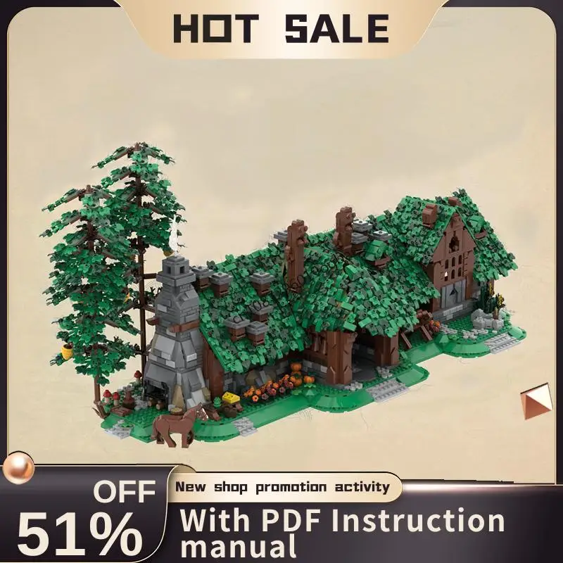 Novo 4790 pçs famoso os anéis série de filmes moc casa de beorn modelo blocos de construção diy ideias criativas crianças brinquedos presentes aniversário