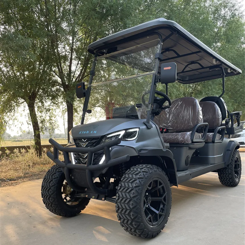 Style New Luxury Off-Road Electric Golf Cart With Disc Brake Ice Bucket Rain Cover 10 Inch Screen All-Terrain Off-Road Vehicle