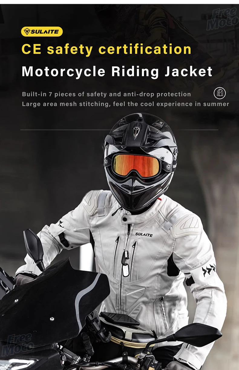 SULAITE Motorcycle Jacket-Dual Sport Motorcycle Jacket Men