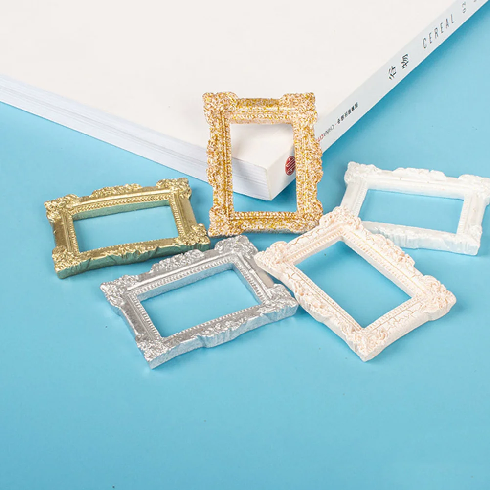 10 Pcs Mini Photo Frame Small Picture Frames DIY Fairy Sticks Desktop Tiny Resin Family Wand