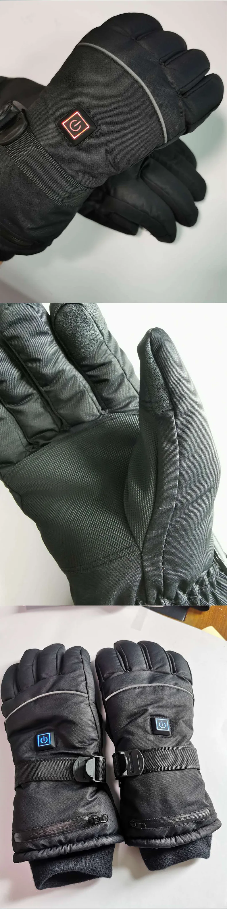 

Custom Waterproof Warm Winter Rechargeable Battery Heated Gloves Touch Screen Other Sports Racing Electric Heated Ski Gloves