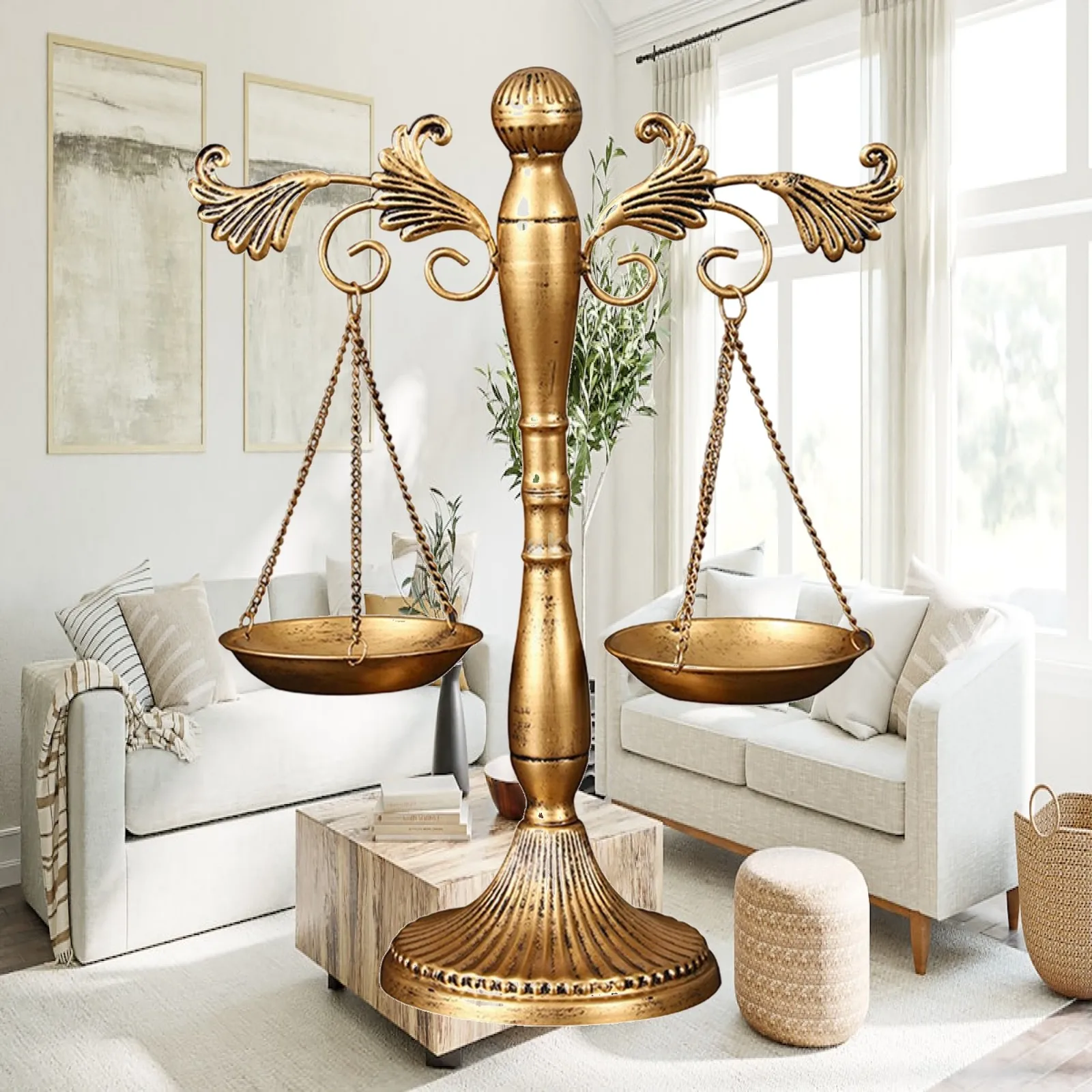 Scale Jewelry Display Tray Home Furnishings Versatile Balance Scale Centerpiece Stand for Table Office Home Judges Attorneys