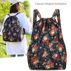 Large Capacity Drawstring Bag 2024 Dry-wet Separation Nylon Waterproof Bag Curved Shoulder Strap Foldable Sackpack Women Men