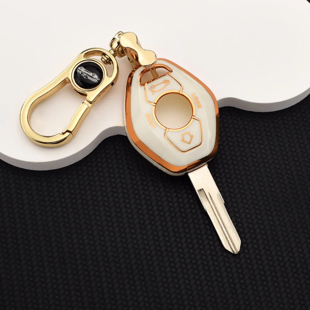 Auto Shell Fob for BMW X3 X5 Z3 Z4 3 5 7 SERIES E38 E39 E46 E83 1998-2005 TPU Car Smart Key Case Cover Protector Keychain
