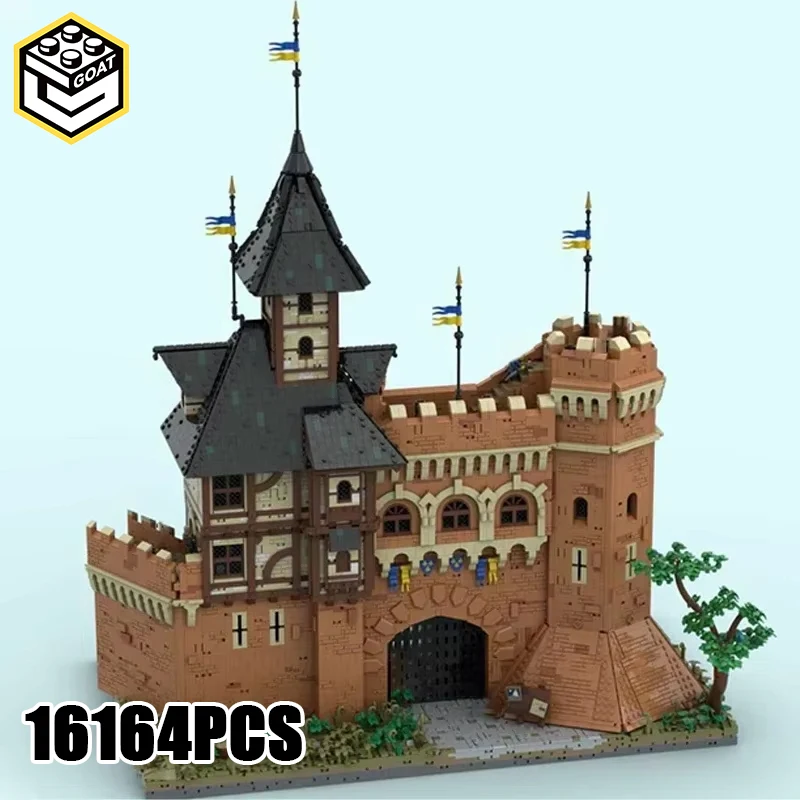 Castle Model Moc Building Bricks City Gates And Alchemist Tower Blocks Toys