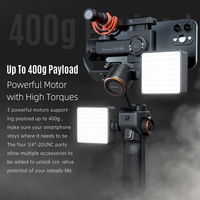 hohem iSteady M6 Kit 3-Axis Smartphone Gimbal Stabilizer Anti-shake Phone Vlog Gimbal 360° Rotatable OLED Large Screen with AI