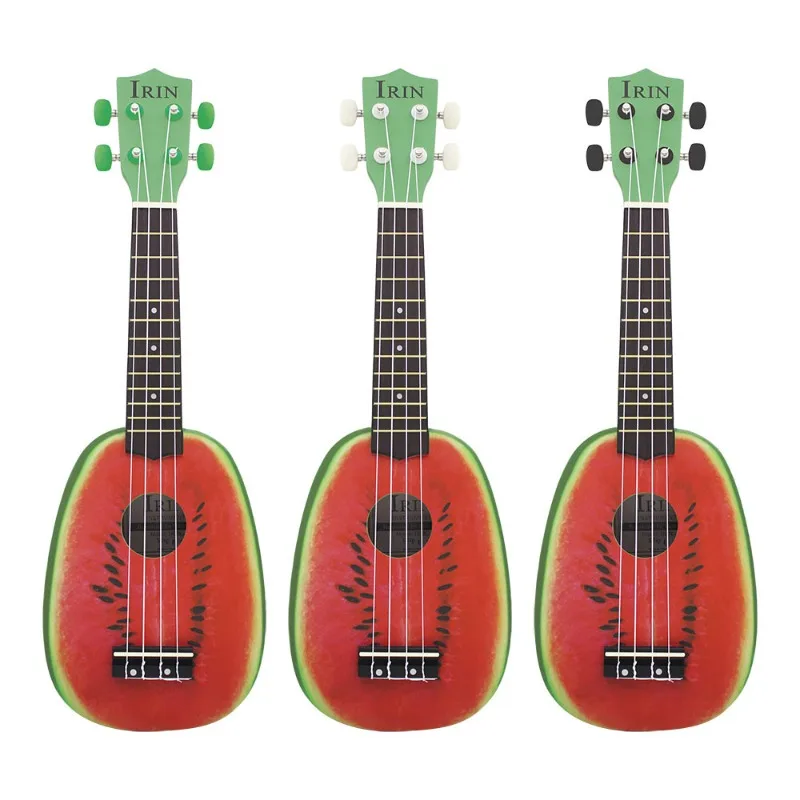 

New 21 Inch 12 Fret 4 String Basswood Ukulele Electric Acoustic Guitar Watermelon Style Ukulele for Musical Instrument Lover