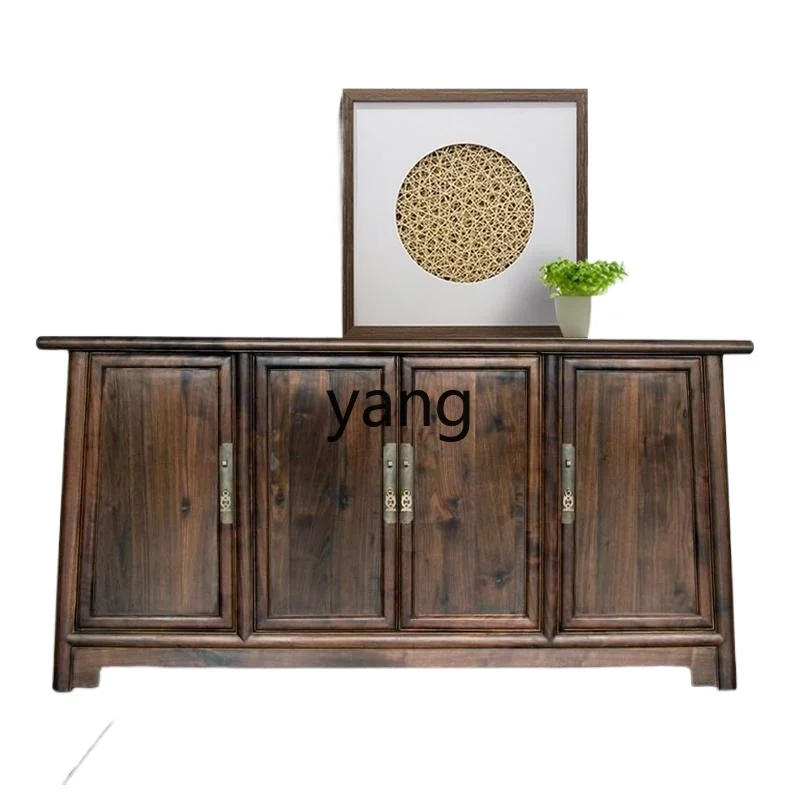 

L'm new Chinese style solid wood storage porch side cabinet black walnut dining side cabinet