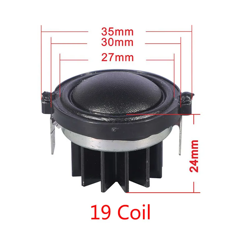 HifI 1 inch Tweeter Speaker 4Ohm 6ohm 30W Mini 30mm Treble Loudspeaker For 2 way speaker diy Dome Silk Film with Heat Sink 2PCS