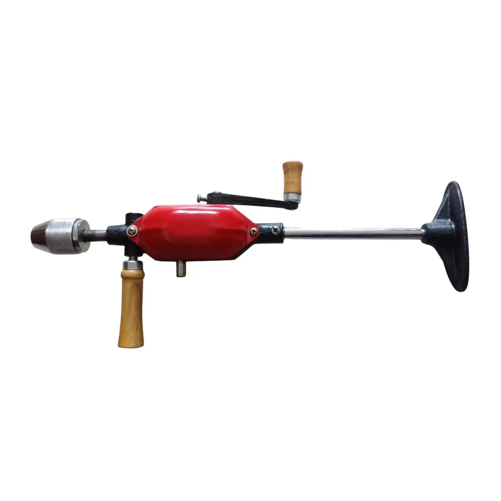 Hand Drill Accessories Easy to Use DIY Supplies Red Manual Hand Crank Drill