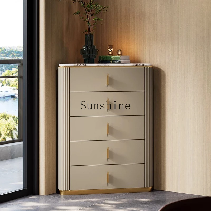 

Italian modern fashion high-end corner clothing storage drawer cabinet