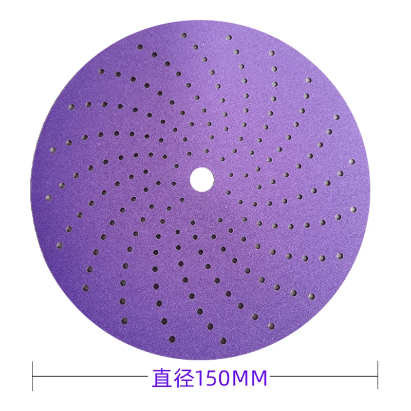 3M6-inch Purple Cyclone Sandpaper 150mm Flocked Self-adhesive Disc Abrasive Car Hardware Wood Sanding 80-800grit