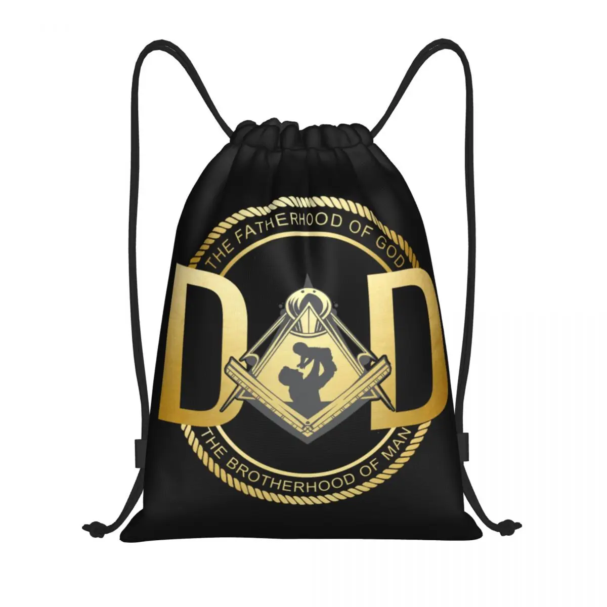 Masonic Dad Freemasonry Drawstring Backpack Bags Lightweight Father's Day Freemason Gym Sports Sackpack Sacks for Shopping