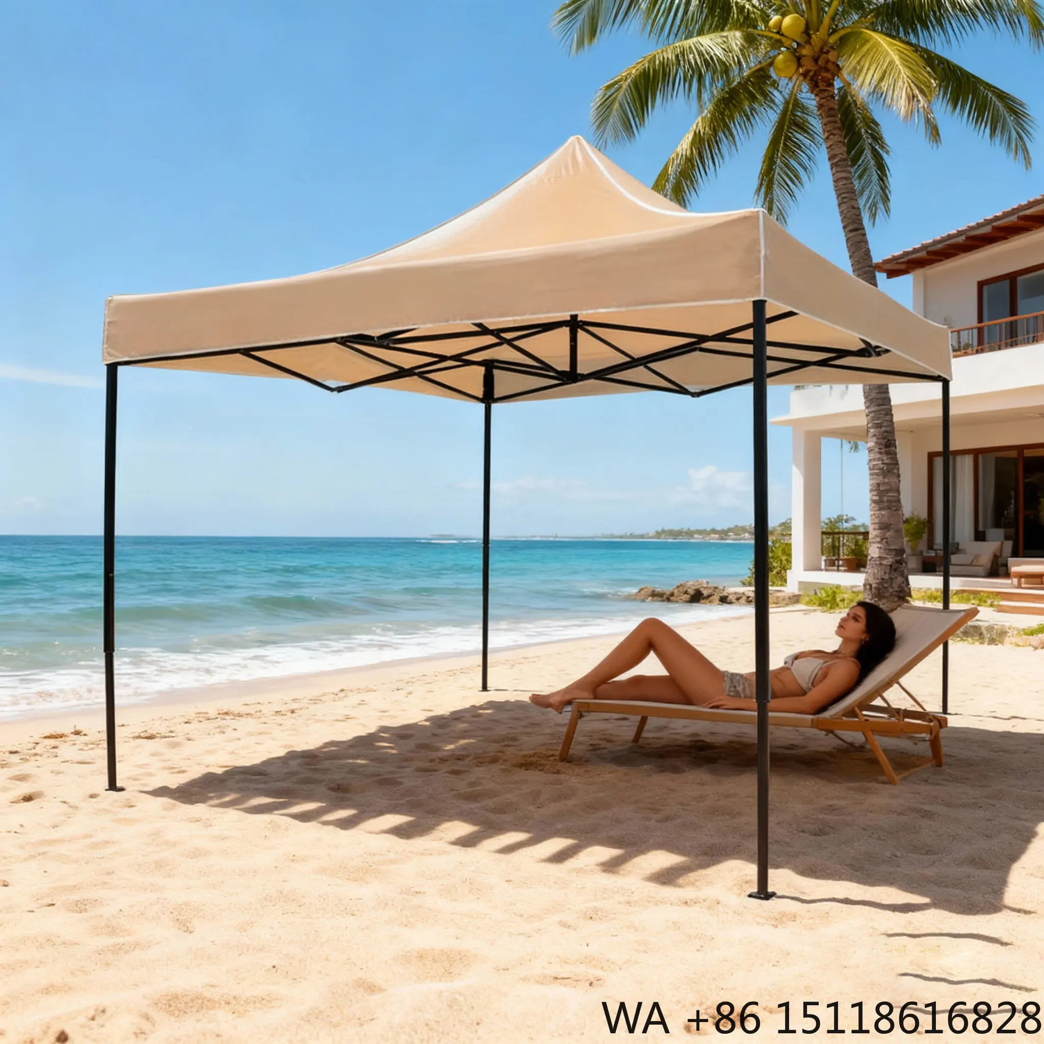Customized Heavy-Duty Single Layer Folding Wedding Tent Pop-Up Design Trade Shows Camping Outdoors PVC Four-Season Waterproof