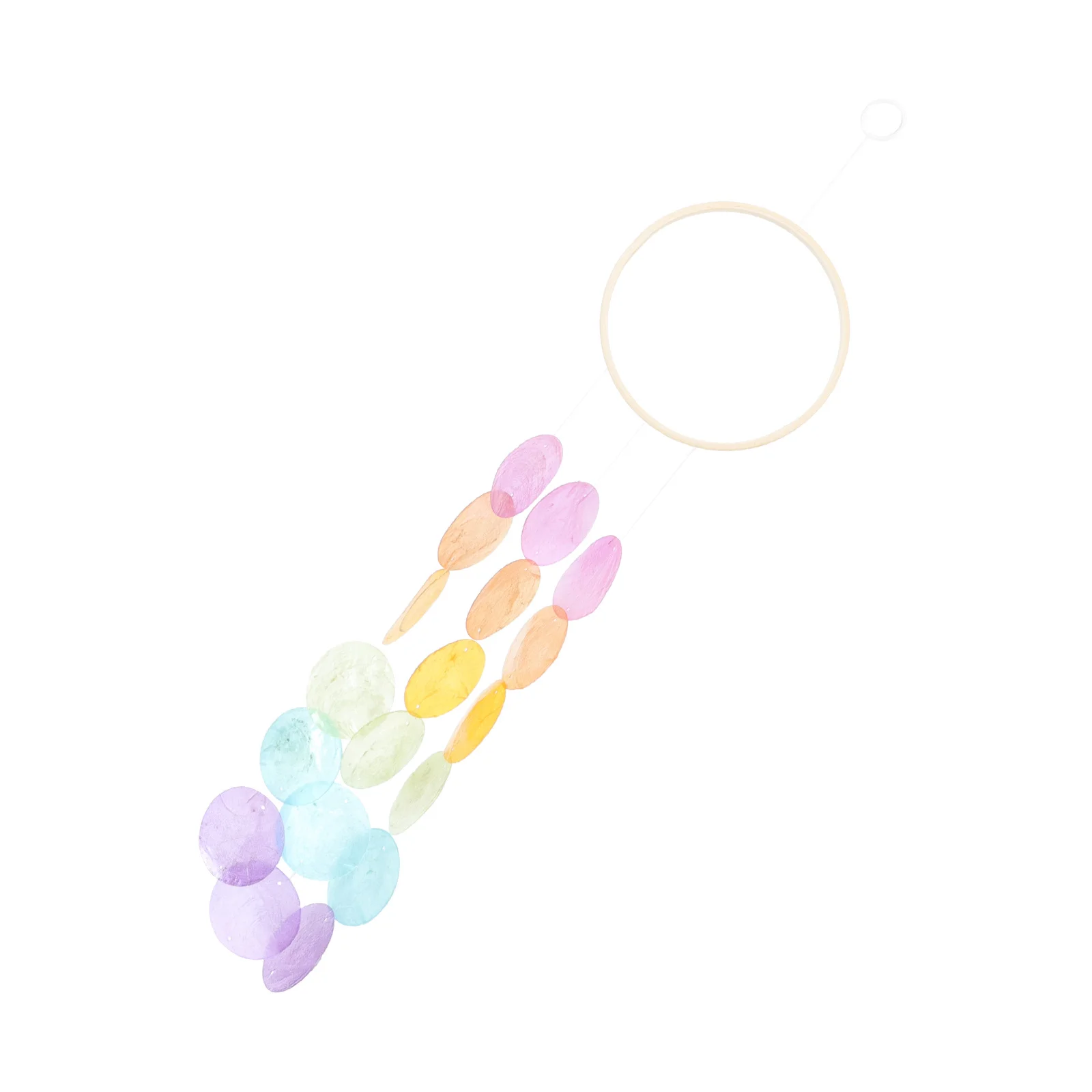 

1pc Wooden Chime Natural Polished For Garden Outdoor Home Decor Shell Wind Chime Pendant Gift Wind Bells Shell Chimes