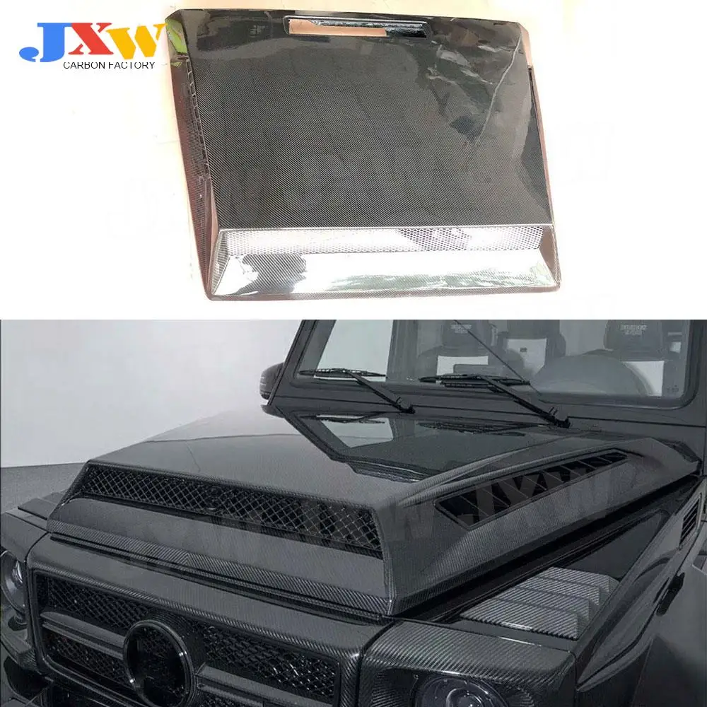 For Mercedes Benz G-CLASS W463 G500 G550 G55 G63 AMG 04- 17 Carbon Fiber Front Engine Hood Vent Cover Car Bonnet Cap Car Styling