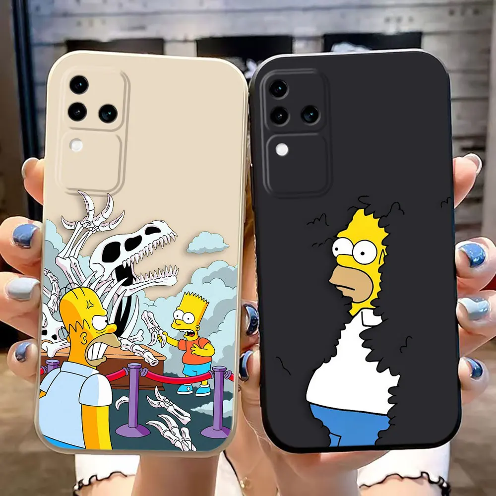 Funny The S-Simpsons Cover Phone Case For VIVO S1 S16 V15 V17 V20 V20ES V21 V23E V25 V27 V27E V29 V29E V30 V30E PRO PV23 5G