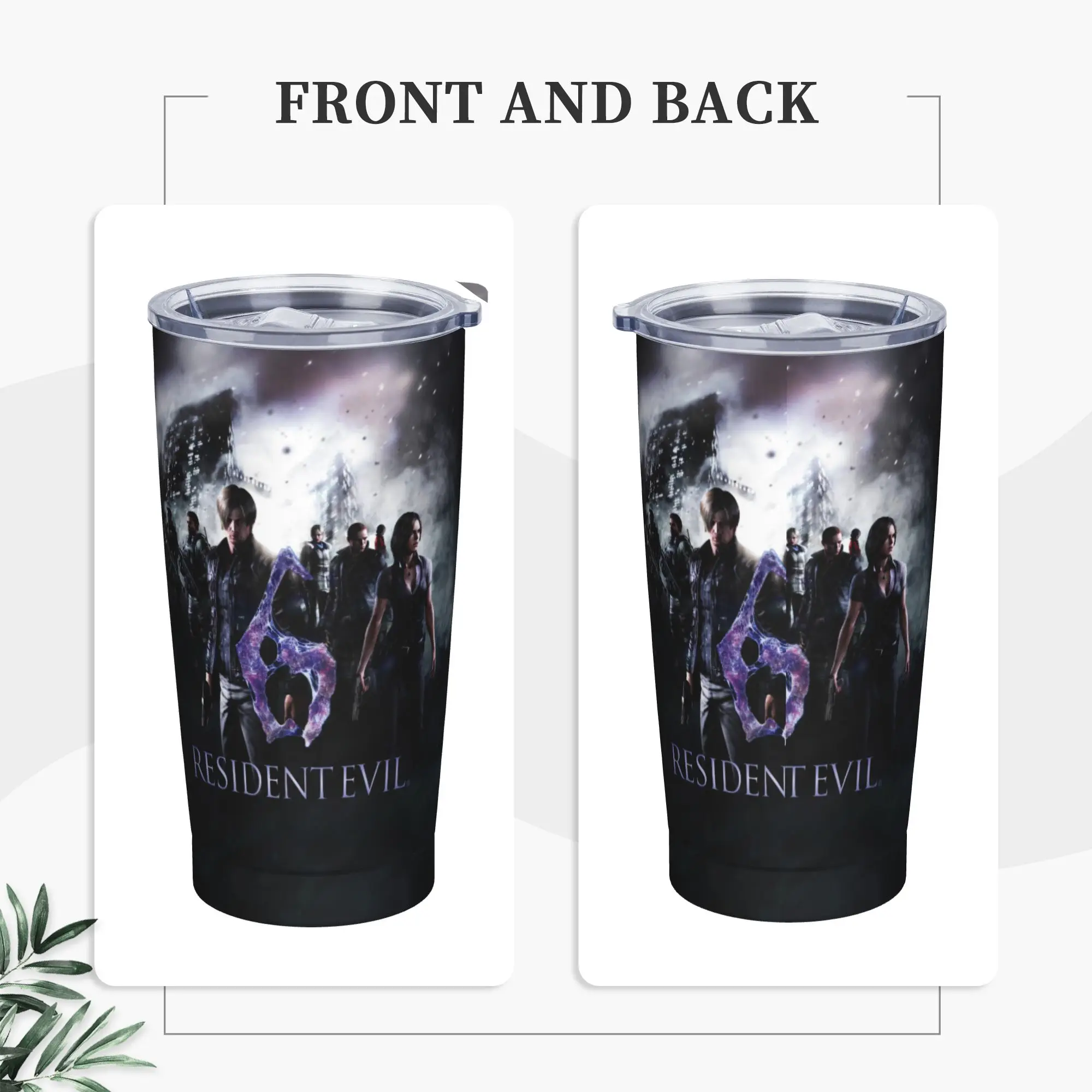 

Стакан из нержавеющей стали для видеоигр Residents Evils 6, термокружка с изображением, портативные холодные и горячие автомобильные кружки, бутылка для воды для кемпинга