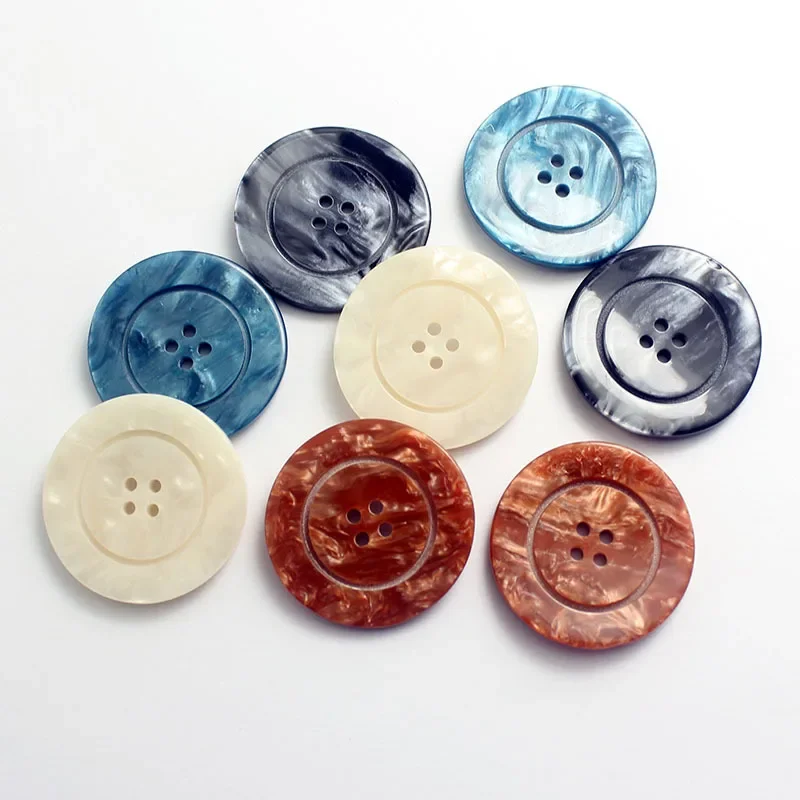 10PCS 15-30MM Resin 4 Holes Button Sewing Accessories Size Complete for Clothing Decorative Buttons Handmade DIY Sewing Buttons