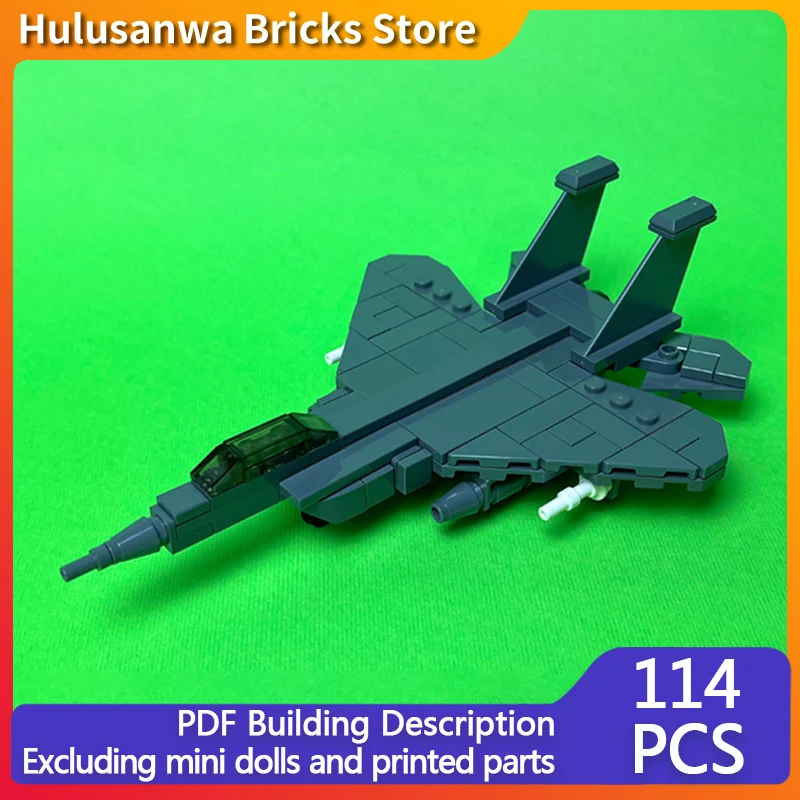 

F-15 Eagle, современный военный истребитель, модель MOC, строительные кирпичи, военное оборудование, модульные технологии, подарки, праздничные детские игрушки