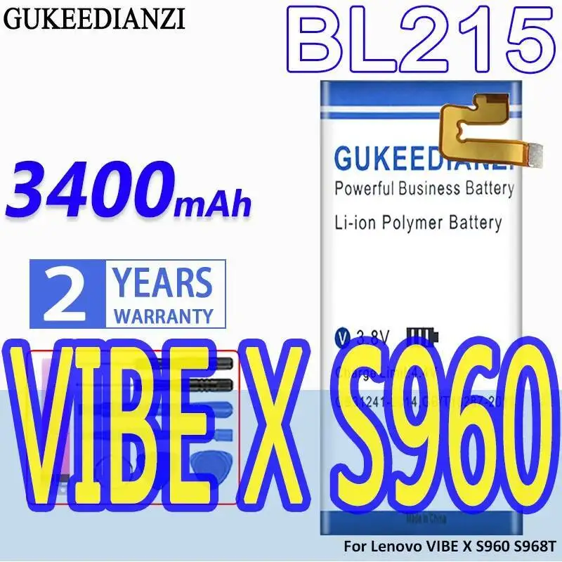 

BL215 для Lenovo Vibe X S960 S968T аккумулятор мобильного телефона легкий 3400 мАч