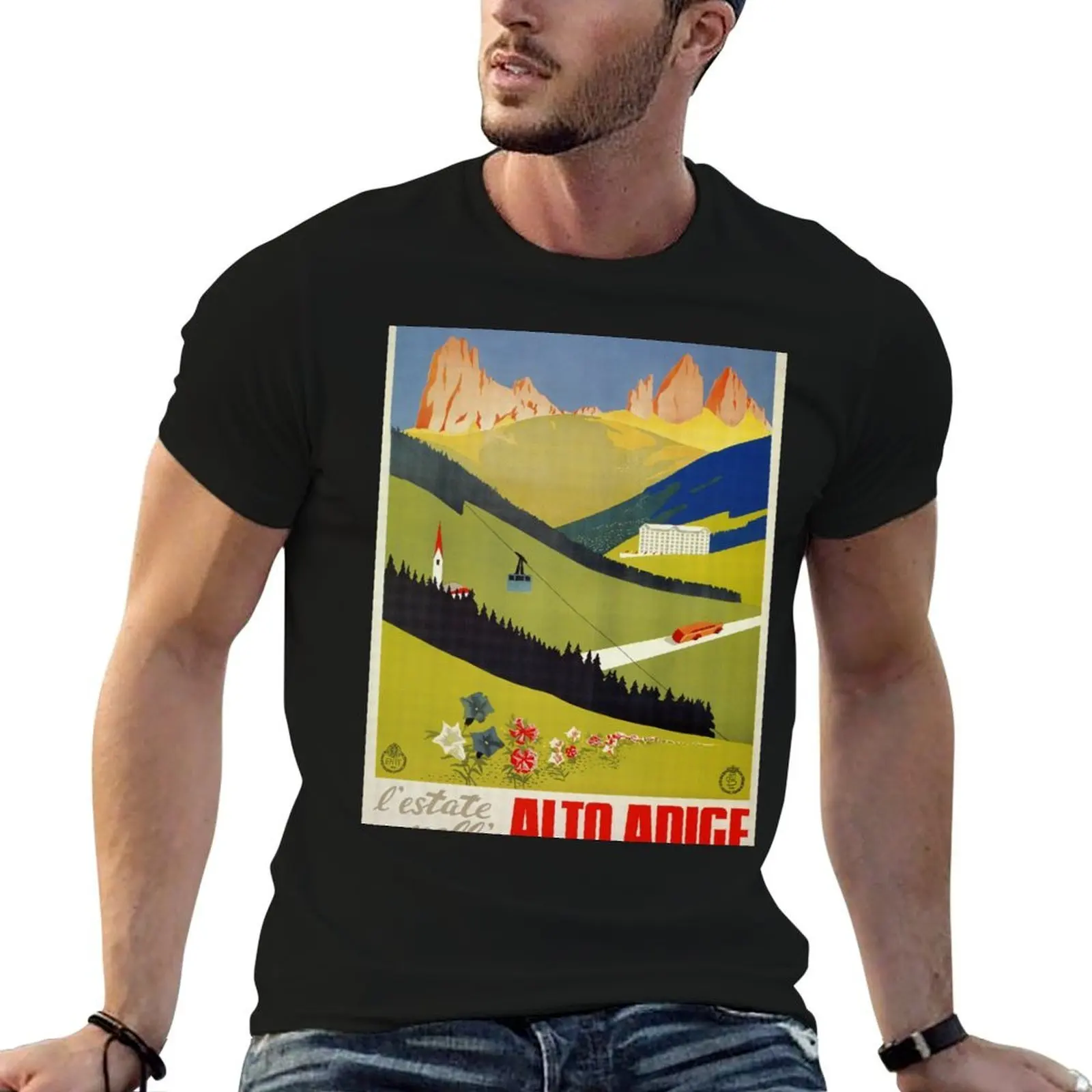 

Vintage Alto Adige South Tirol Italian travel ad T-Shirt man t shirt designer anime t shirts for man T-Shirt