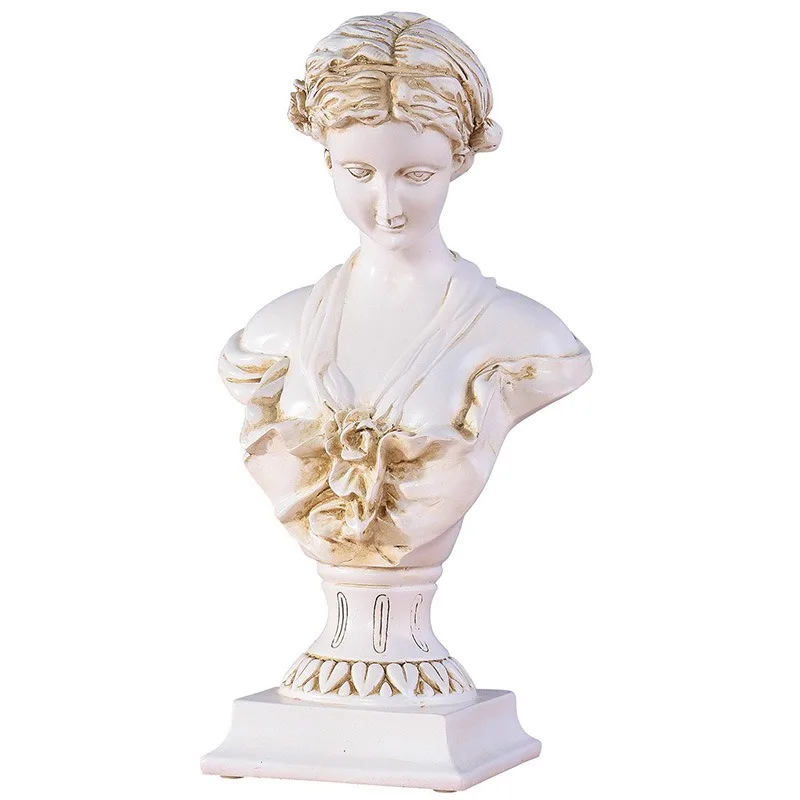 1pc Goddess Bust Statue Classical De Milo Tabletop Decor Gift Greek Roman Mythology Art Replica Resin Venus Sculpture HomeOffice - view 2