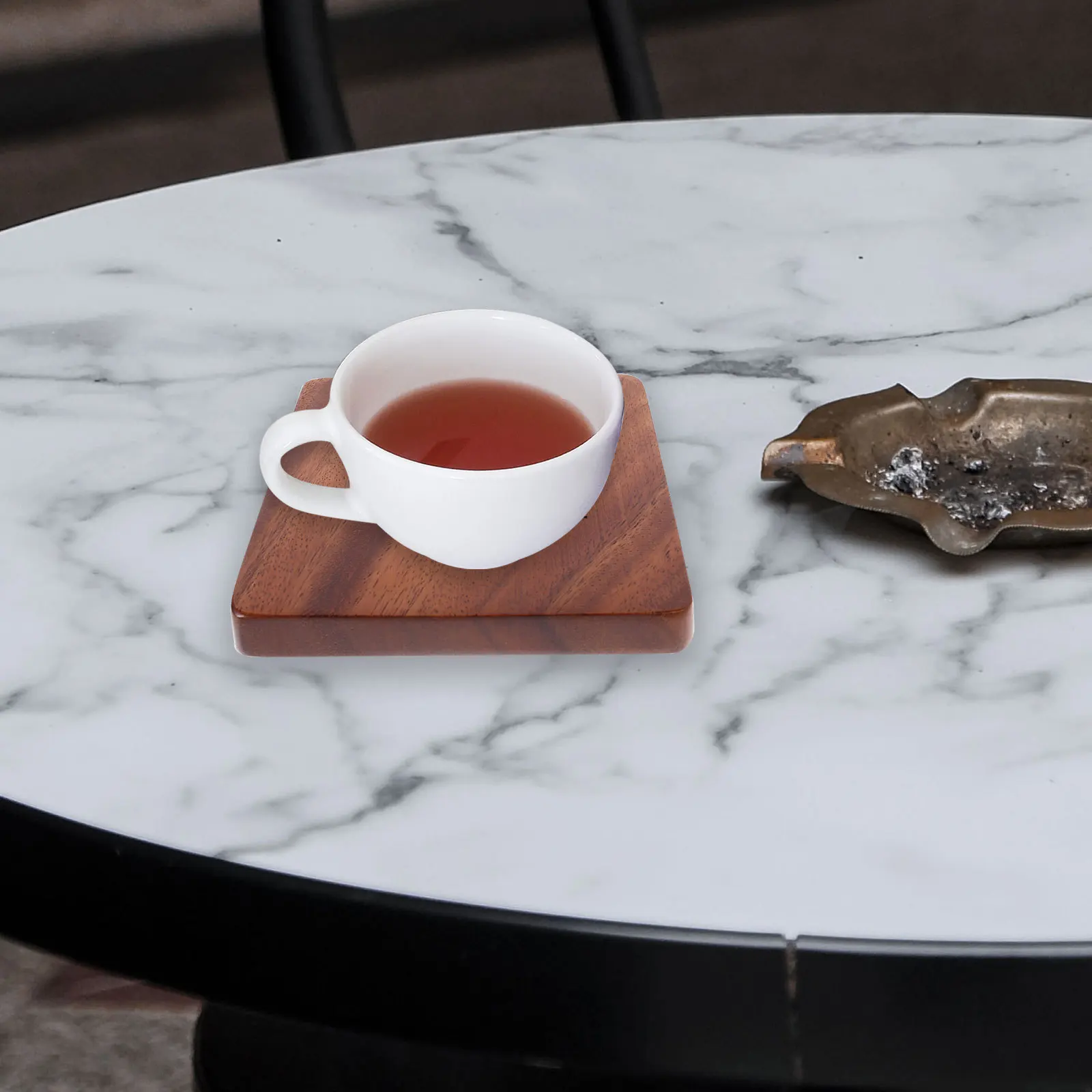 

6 шт. деревянные подставки, квадратные термостойкие защитные приспособления для напитков для домашнего офиса, коврики для чашек кофе, чая, украшение стола, объемная подставка