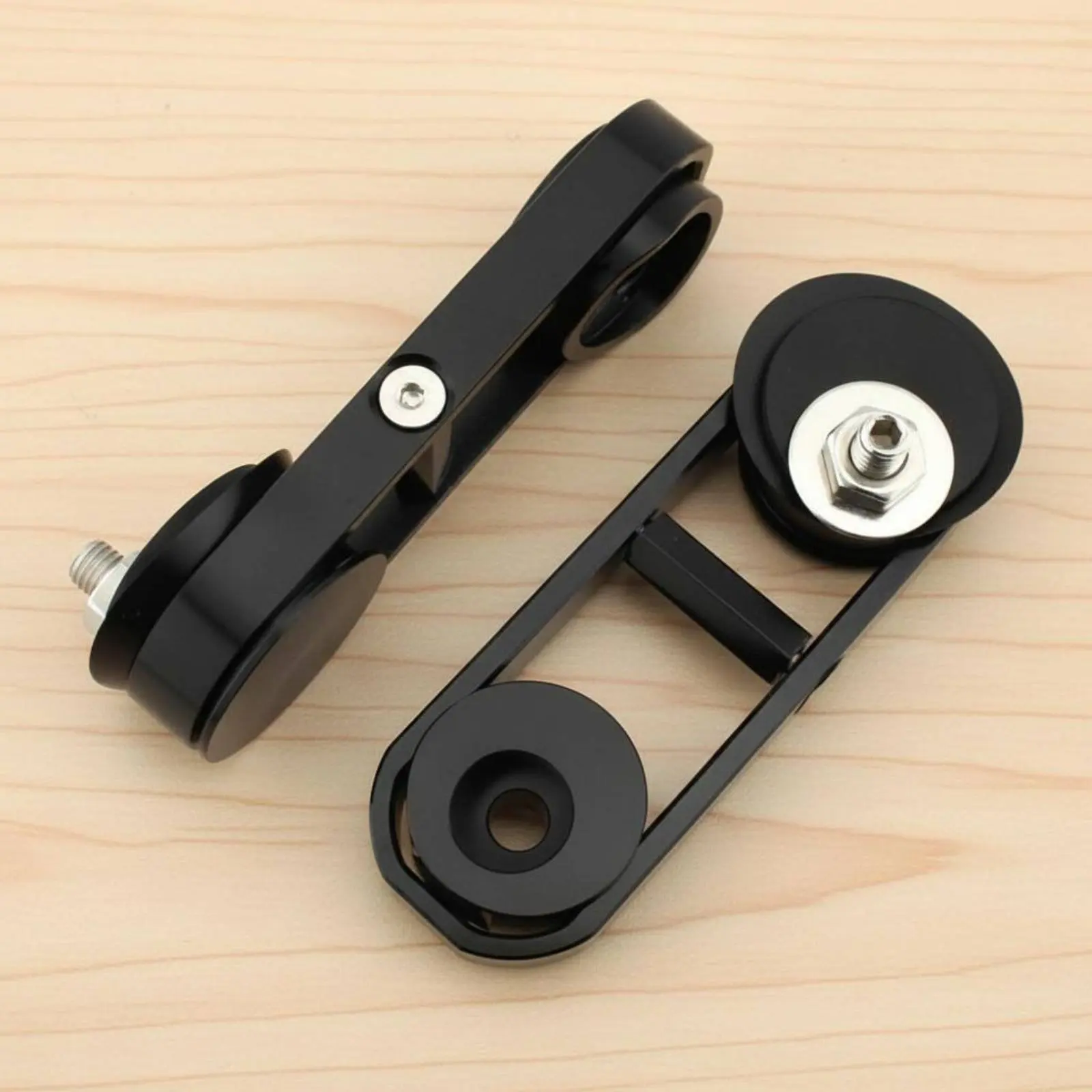 

Adjustable Mirror Mount Aluminum Alloy Mirror Relocation Bracket Motorcycle Accessory Black Finish Easy to Install