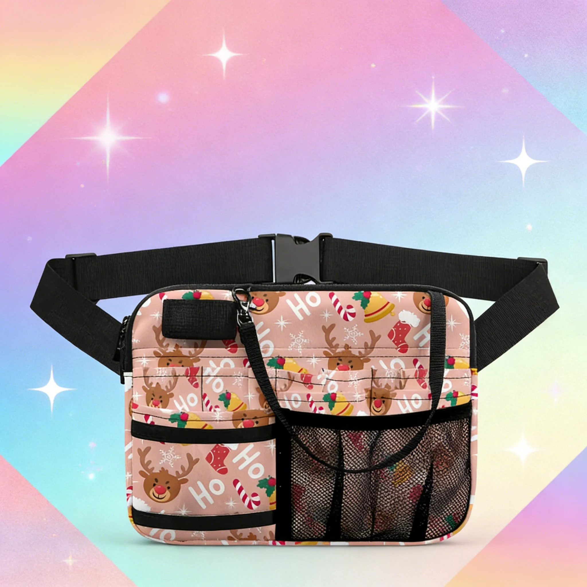 

Стильная медицинская сумка-бананка для медсестер из прочной ткани Оксфорд, цвета радуги