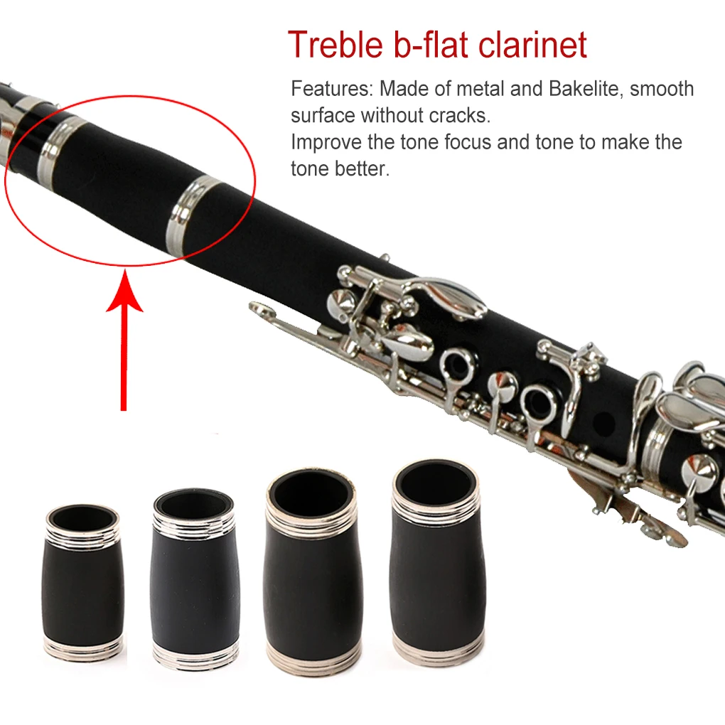 Clarinet Tuning Tube Component Professional Two Section Universal B Flat Pipe Wind Instrument Accessory Spare Parts