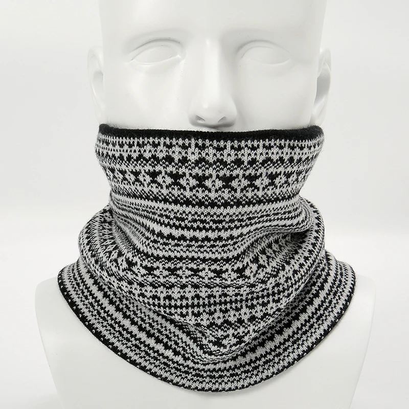 Luxury Soft Knitted Neck Warm Sports Scarf Women Men Face Cover Winter Outdoor Running Fleece Scarves Thick Cold-proof Collar