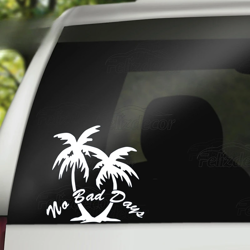 JPCT Hawaiian Palm Tree Stickers for RV, Beach, Cover Detachable Vinyl Waterproof Cover Scratch Stickers Length 13cm