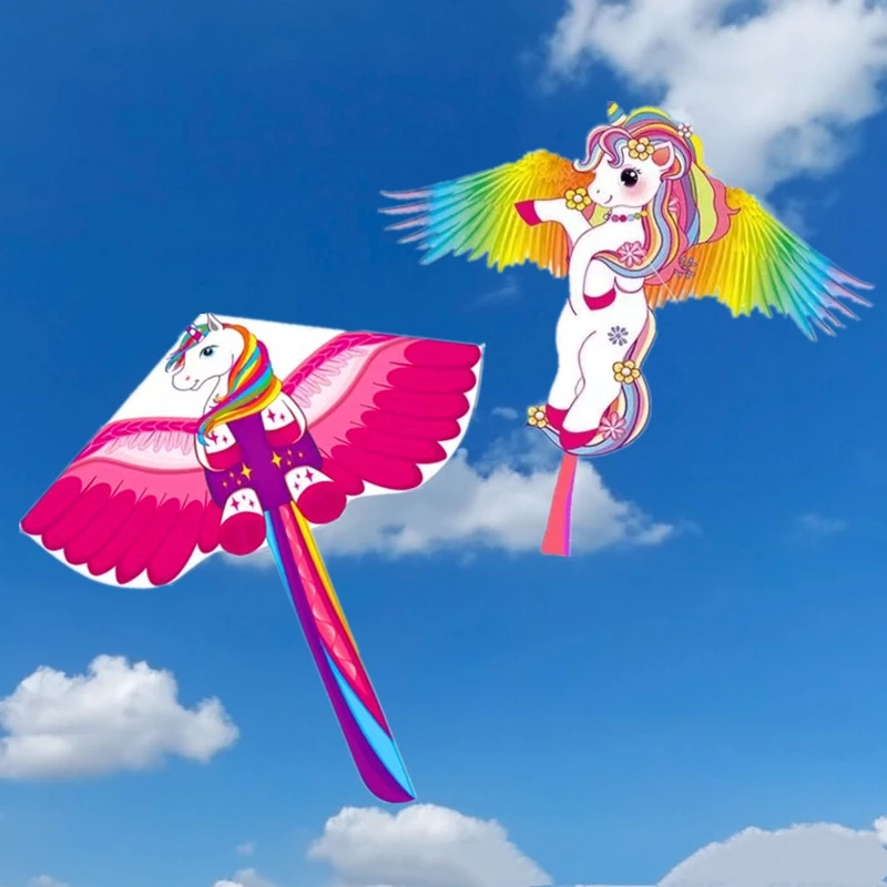 Nieuwe paard vliegeren kinderen kite fabriek voor kinderen reel weifang kite fabriek buggy goudvis duizendpoot professionele Power kite