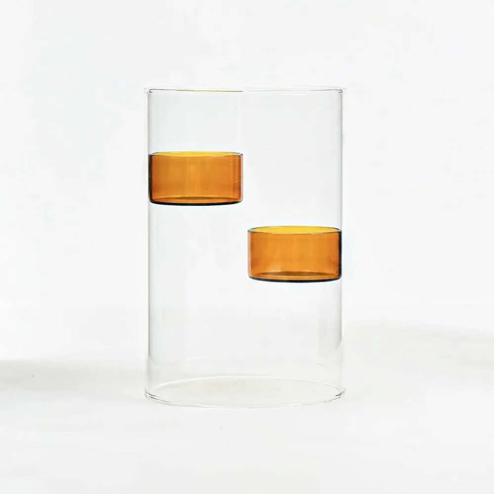 

Cylinder Shape Glass Tealight Candle Holder Transparent Exquisite Candle Cup Romantic Versatile Aromatherapy Holder Home Decor