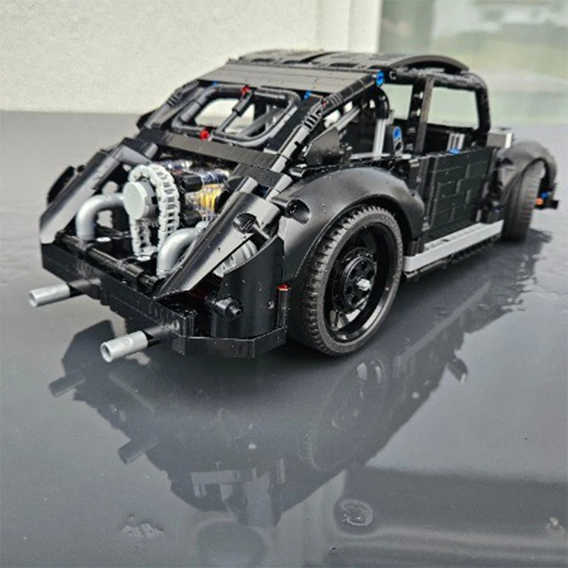 1227 pz MOC Volkswagenss Beetle Personalizzato Hot Rod Technic Building Blocks Modello di Plastica STELO Educativo Educativo Costruzione