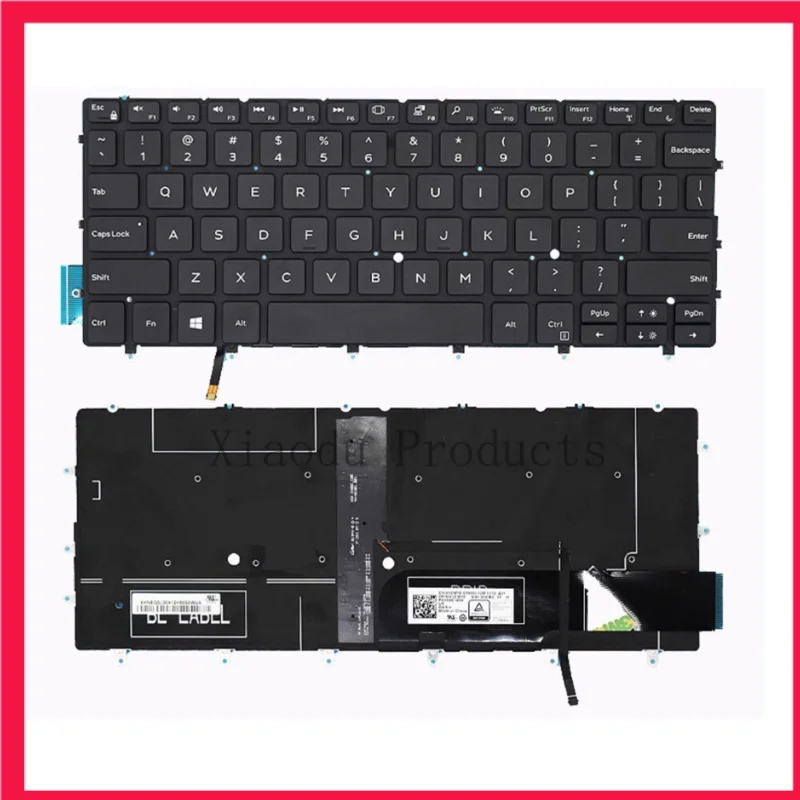 

Клавиатура черная с подсветкой для ноутбука Dell XPS 13-9370 9317 9380 9305 7390 P82G