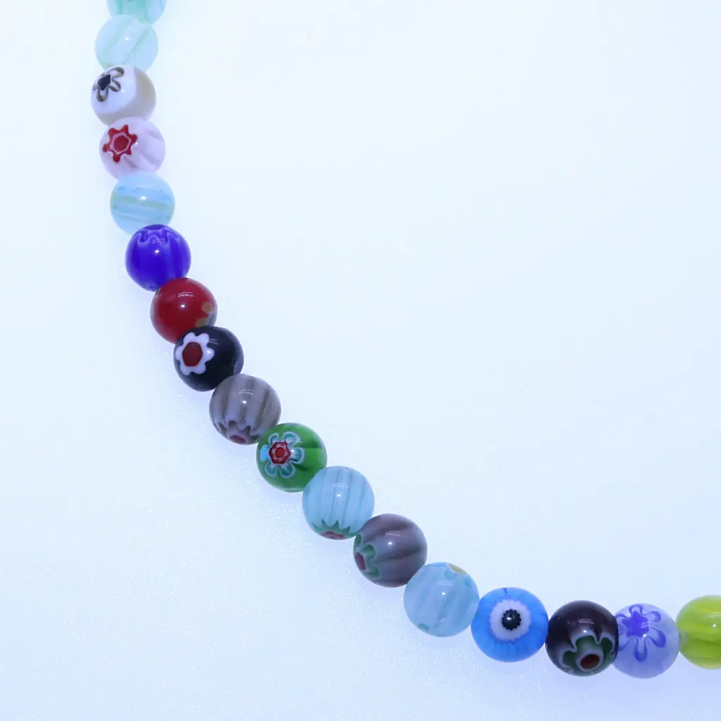 Fashion Glass Bead Collarbone Necklace Women with Extension Chain All-match Street Accessories