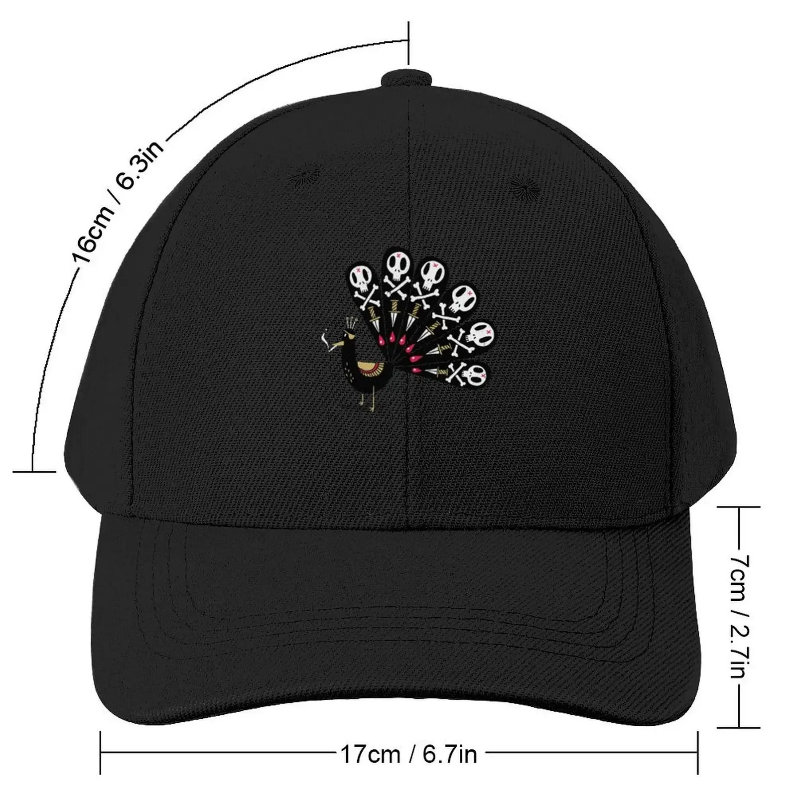 Dark Peacock Baseball Cap fishing hat New In Hat Big Size Hat Man For The Sun Women Men's