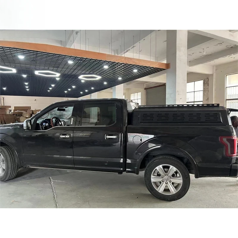 

Индивидуальный водонепроницаемый стальной тент-кунг из марганцевой стали для F150 Raptor 2017-2021, 5.5 футов, версия половинной высоты