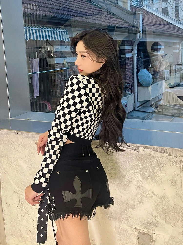 

High Waist A-Line Shorts Women's Summer New plus Size Slimming Dark Style Denim Shorts Trendy Hot Pants Casual Jeans
