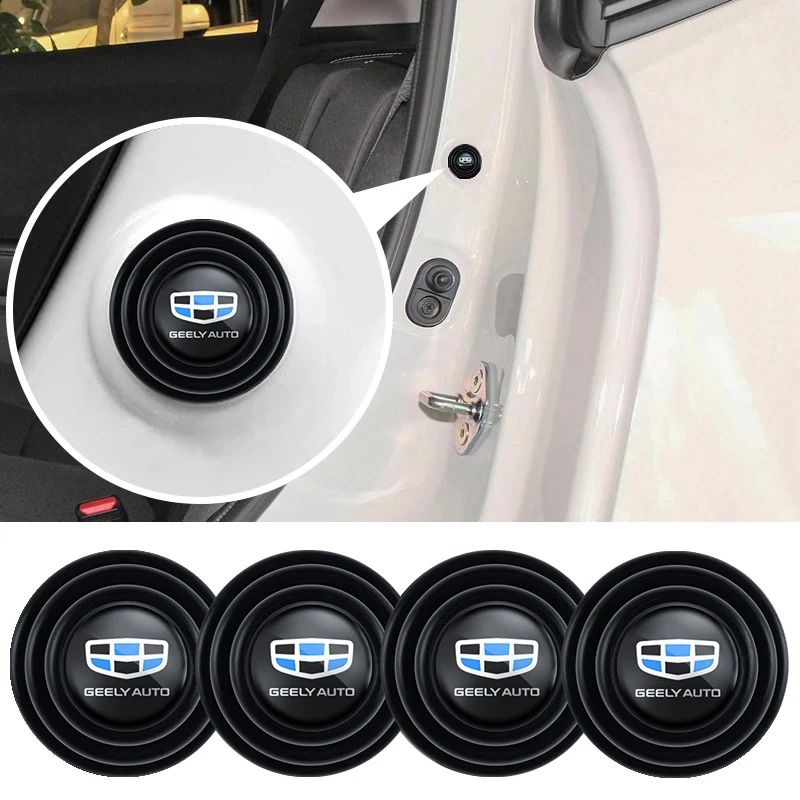 12Pcs Car Door Trunk Shock Absorbing Anti-Noise Sticker For Geely Atlas Boyue NL3 X6 EX7 Emgrand X7 SUV GT GC9 Borui Coolray EC7